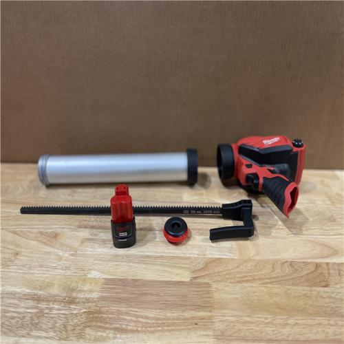 AS-IS Milwaukee M12 12V Cordless 20 Oz. Aluminum Barrel Adhesive and Caulk Gun Kit