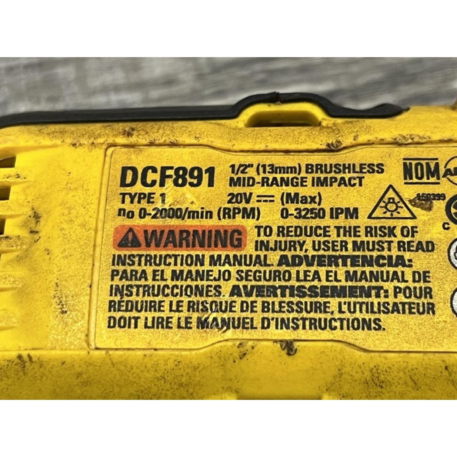 AS-IS DEWALT 20V MAX XR Cordless 1/2 in. Impact Wrench (Tool Only)