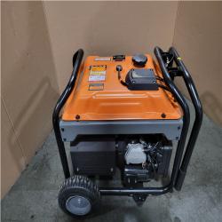 CALIFORNIA AS-IS GENERAC 6 875/5500- WATT ELECTRIC SWITCH GASOLINE POWERED PORTABLE GENERATOR