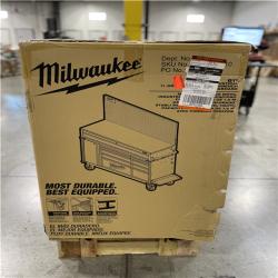DALLAS LOCATION - MILWAUKEE 61 in. W x 22.1 in D 11-Drawer Mobile Workbench Cabinet W/ Wood Top and Pegboard