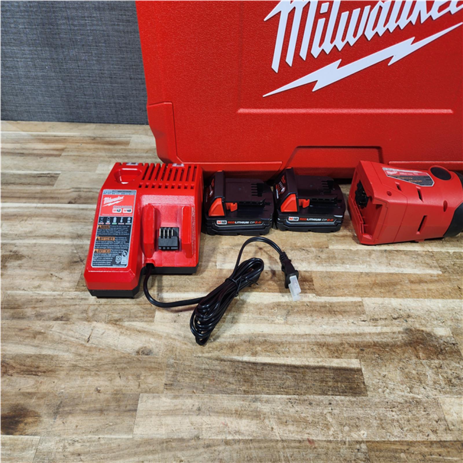 HOUSTON LOCATION - AS - IS Milwaukee 18-Volt Lithium-Ion Brushless Cordless FORCE LOGIC Press Tool Kit (2) 2.0Ah Batteries  Charger  and Hard Case