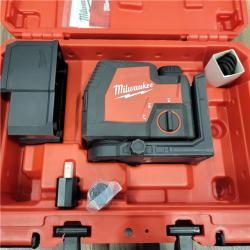 AS-IS Milwaukee-3522-21 Green Beam Laser Cross Line Plumb Point USB Rechargeable