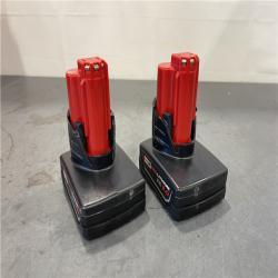 AS-IS - Milwaukee M12 12-Volt Lithium-Ion XC Extended Capacity 3.0Ah Battery Pack (2-Pack)
