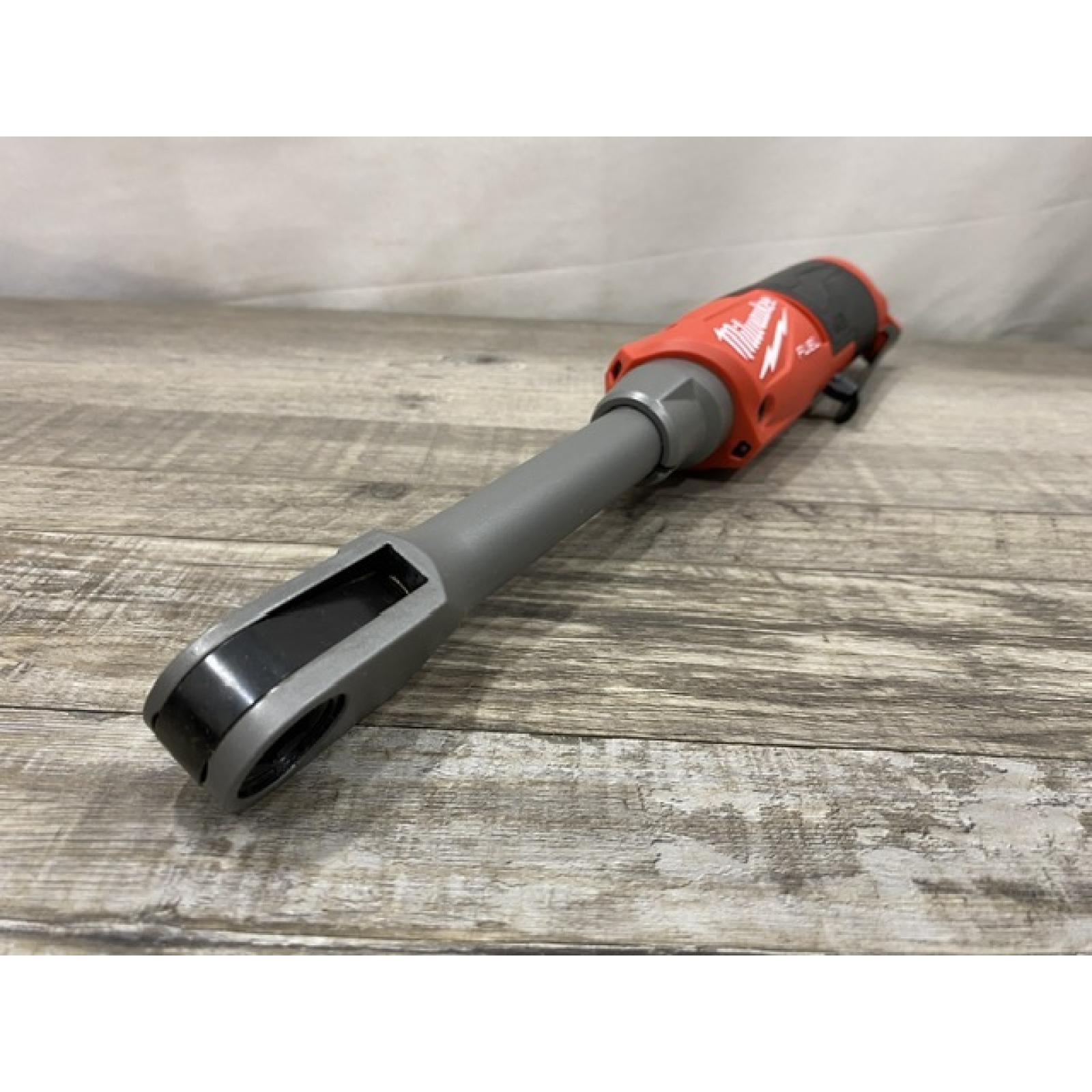 AS-IS Milwaukee  FUEL INSIDER 12V Lithium-Ion Brushless Cordless 1/4 in. - 3/8 in. Extended Reach Box Ratchet (Tool-Only)