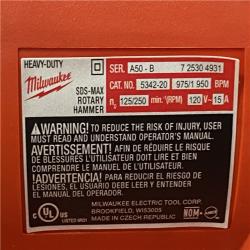 AS-IS Milwaukee 15 Amp Corded 2 in. SDS-Max Rotary Hammer