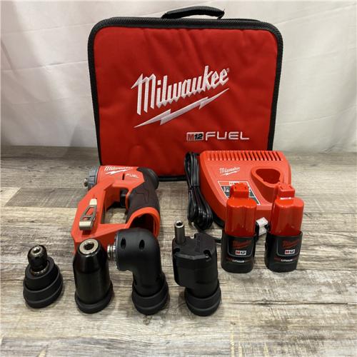 LIKE NEW - Milwaukee FUEL 12V Lithium-Ion Brushless Cordless 4-in-1 Installation 3/8 in. Drill Driver Kit