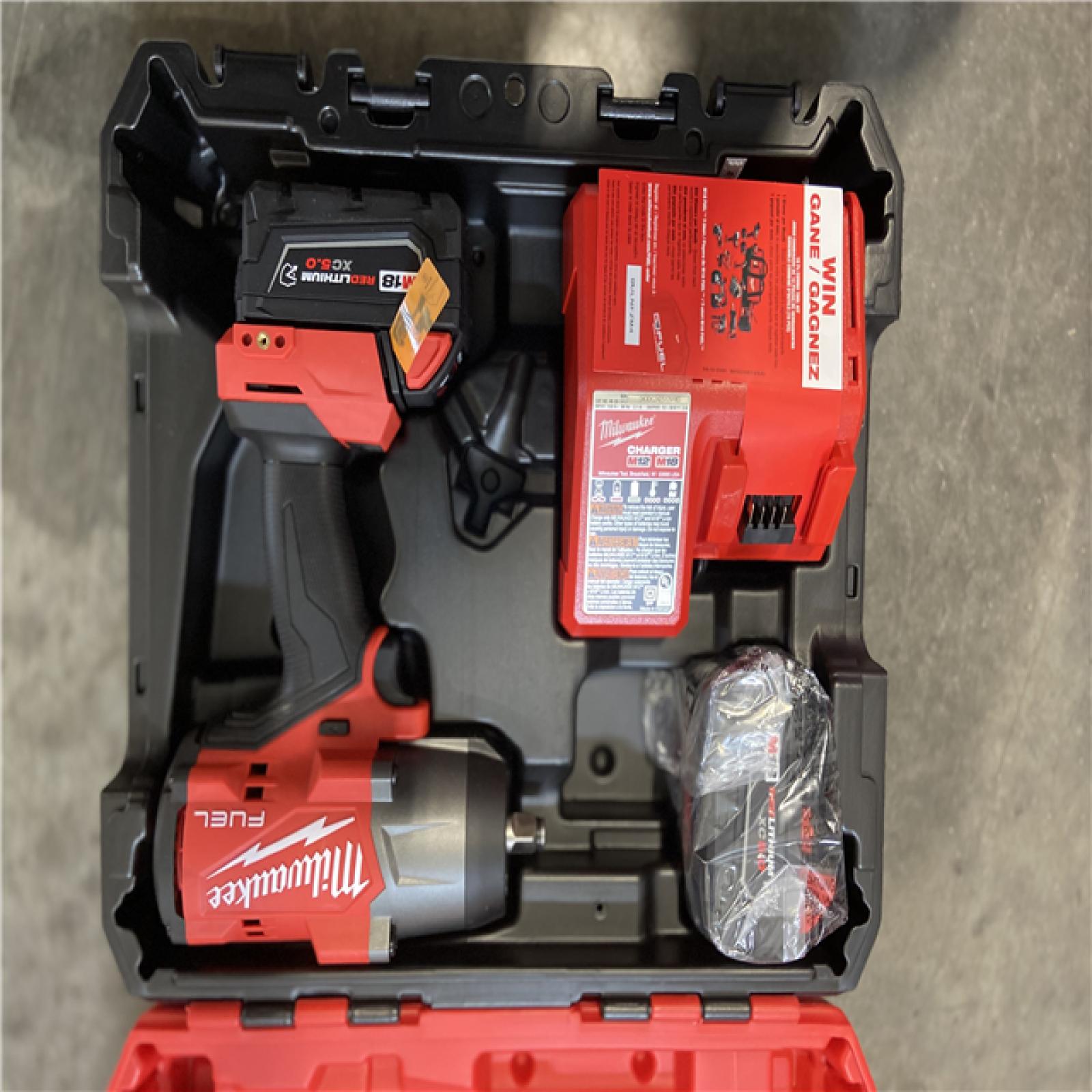 NEW! - Milwaukee M18 FUEL 18V Lithium-Ion Brushless Cordless High-Torque 1/2 in. Impact Wrench w/Friction Ring Kit