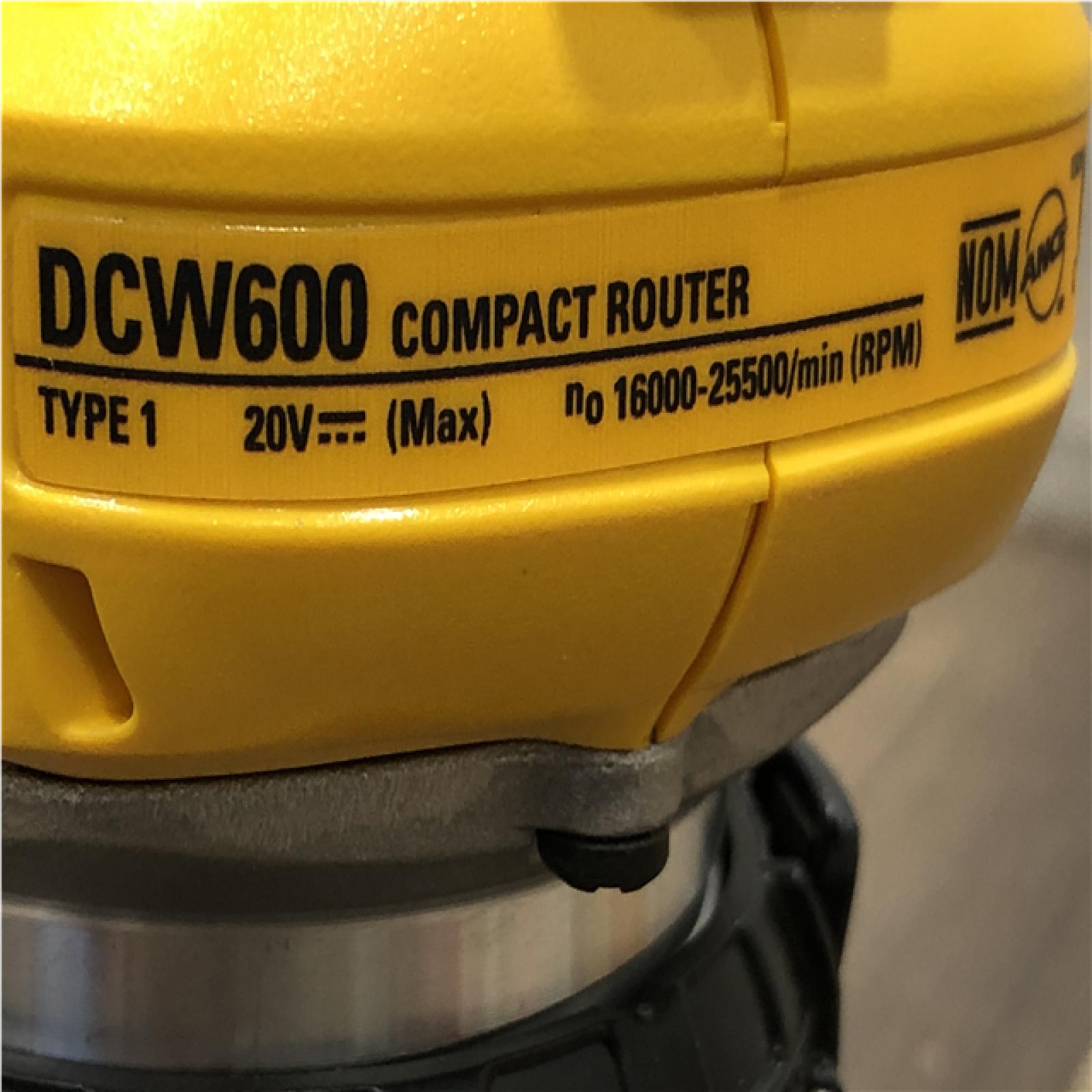 AS-IS DEWALT 20V MAX XR Cordless Brushless Fixed Base Compact Router (Tool Only)