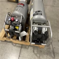 DALLAS LOCATION - Husky 20 Gal.165 PSI Vertical Electric Oil-Free Quiet Auto/Workshop Air Compressor PALLET-(2 UNITS)