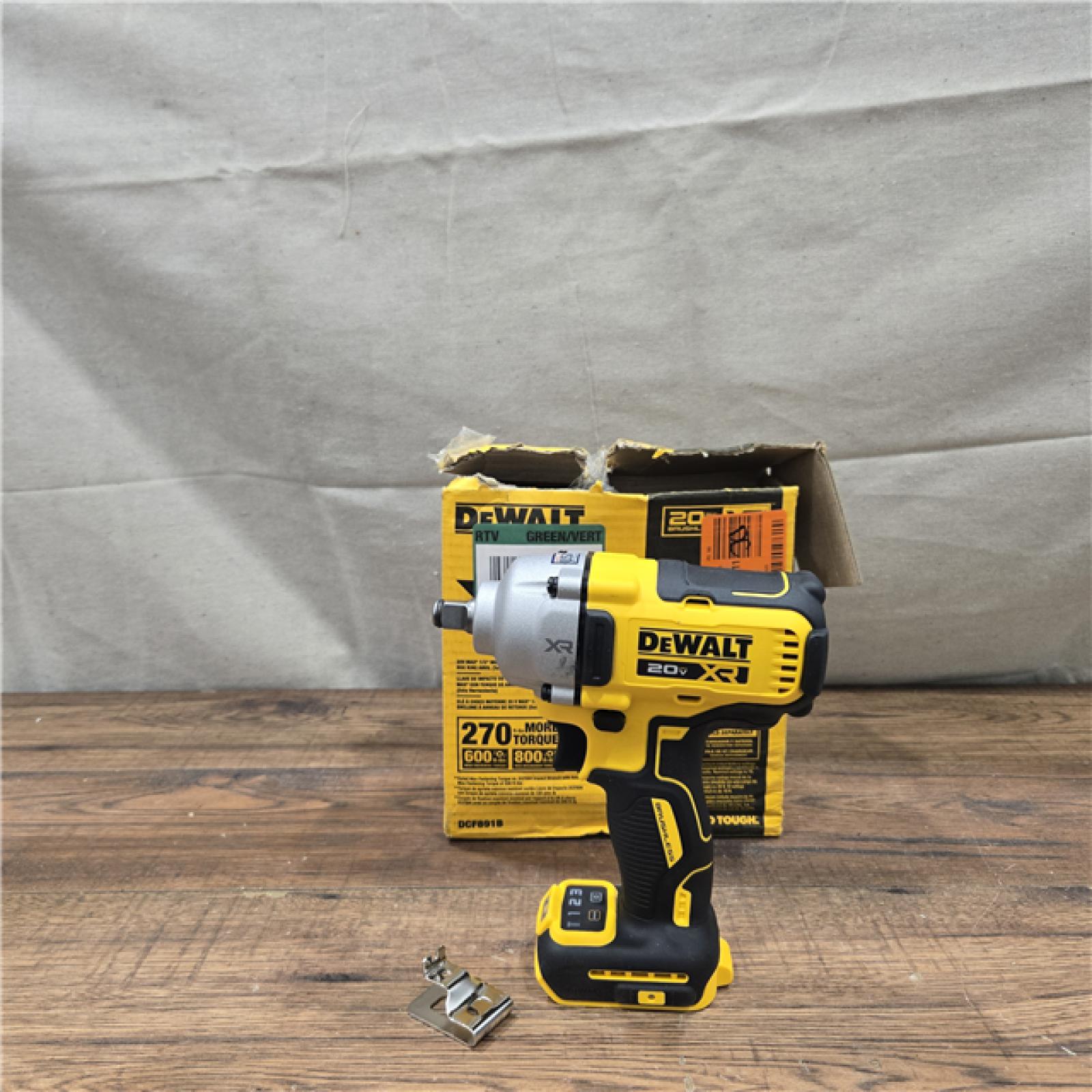 AS-IS DeWalt 20V MAX 1/2 in. Cordless Brushless Mid-Range Impact Wrench Tool Only
