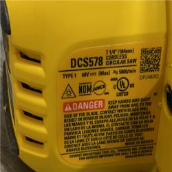 AS-IS DEWALT FLEXVOLT 60V MAX Cordless Brushless 7-1/4 in. Circular Saw with Brake (Tool Only)