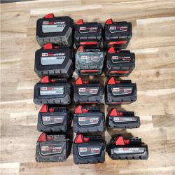 HOUSTON LOCATION - AS-IS MILWAUKEE BATTERY PACK QTY - 15