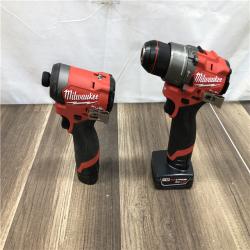 AS-IS Milwaukee FUEL 12-Volt Lithium-Ion Brushless Cordless Hammer Drill and Impact Driver Combo Kit