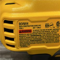 AS-IS DEWALT Bagless 20V MAX Stick Cordless General Dirt Filter Handheld Vacuum (Tool Only)