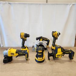 AS-IS- DEWALT 20V Lithium-Ion Cordless 6-Tool Combo Kit with 5.0 Ah and 2.0 Ah Batteries  Charger and Tough System 2.0 Rolling Toolbox