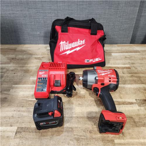 Houston Location AS-IS Milwaukee FUEL 18V Lithium-Ion Brushless Cordless 1/2 in. Impact Wrench w/Friction Ring Kit