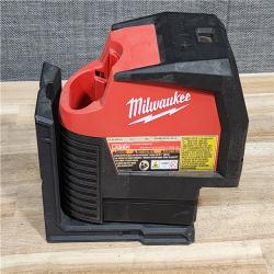 HOUSTON LOCATION - AS-IS Milwaukee 12-Volt Lithium-Ion Cordless Green 125 ft. Cross Line and Plumb Points Laser Level Kit
