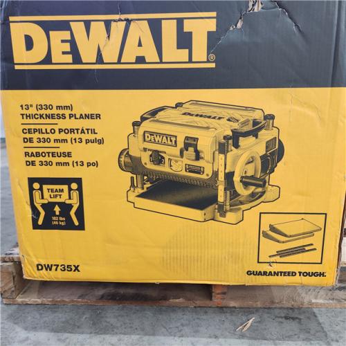 Houston location- AS-IS DEWALT 13 2 Speed 3-Knife Thickness Planer Appears in new condition