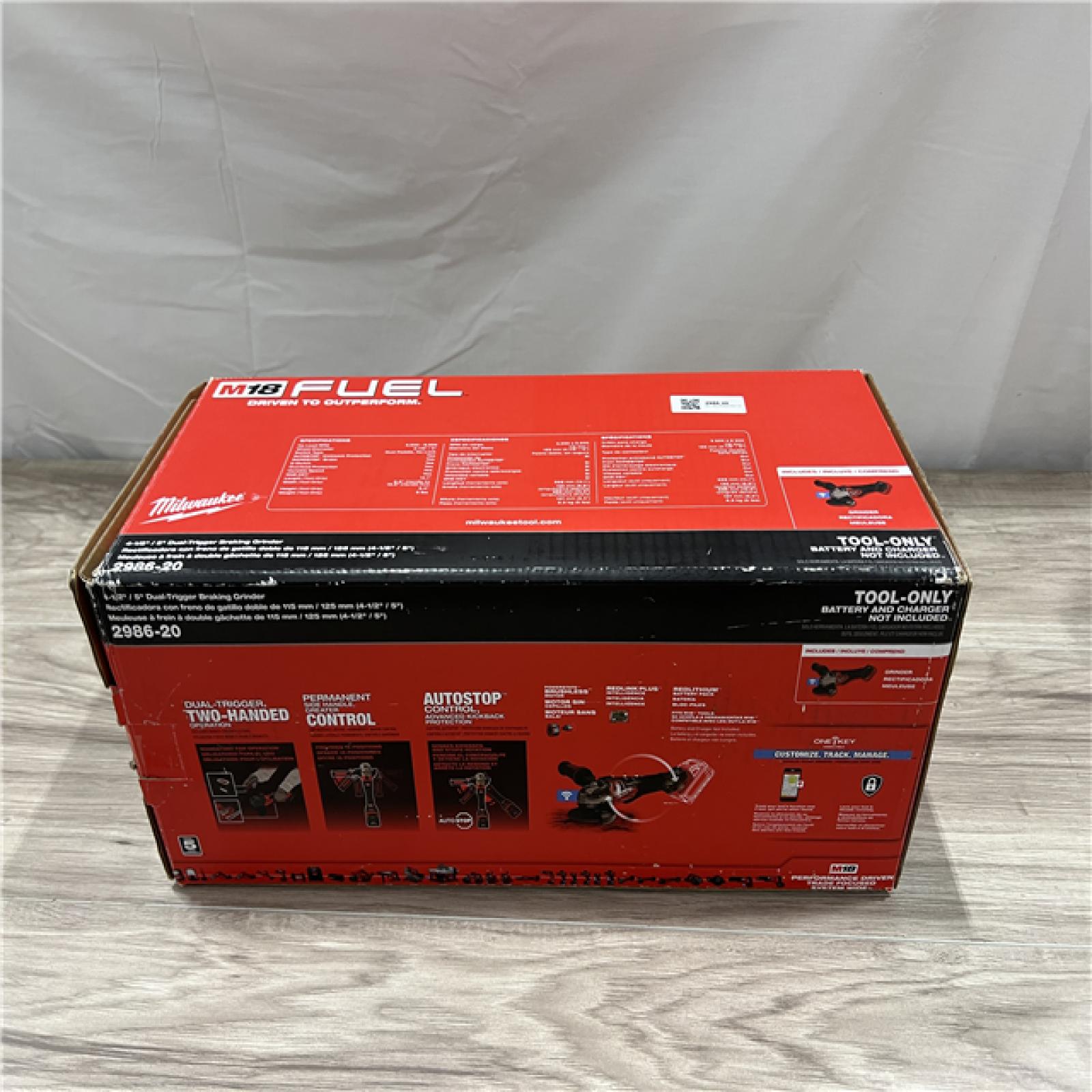 NEW Milwaukee M18 FUEL 18V Lithium-Ion Brushless Cordless 4-1/2 in./5 in. Dual-Trigger Braking Grinder (Tool-Only)