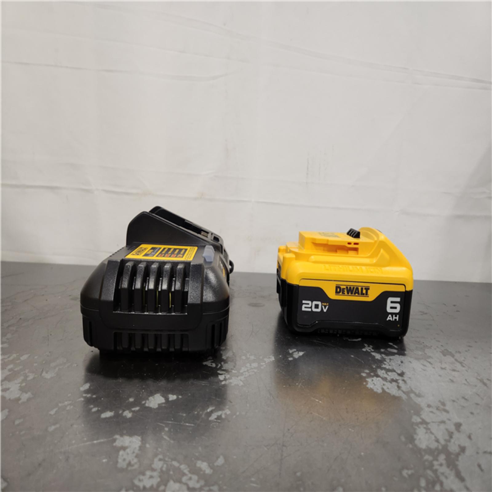 AS-IS- DEWALT 20V MAX Lithium-Ion 6.0 Ah Battery and Charger