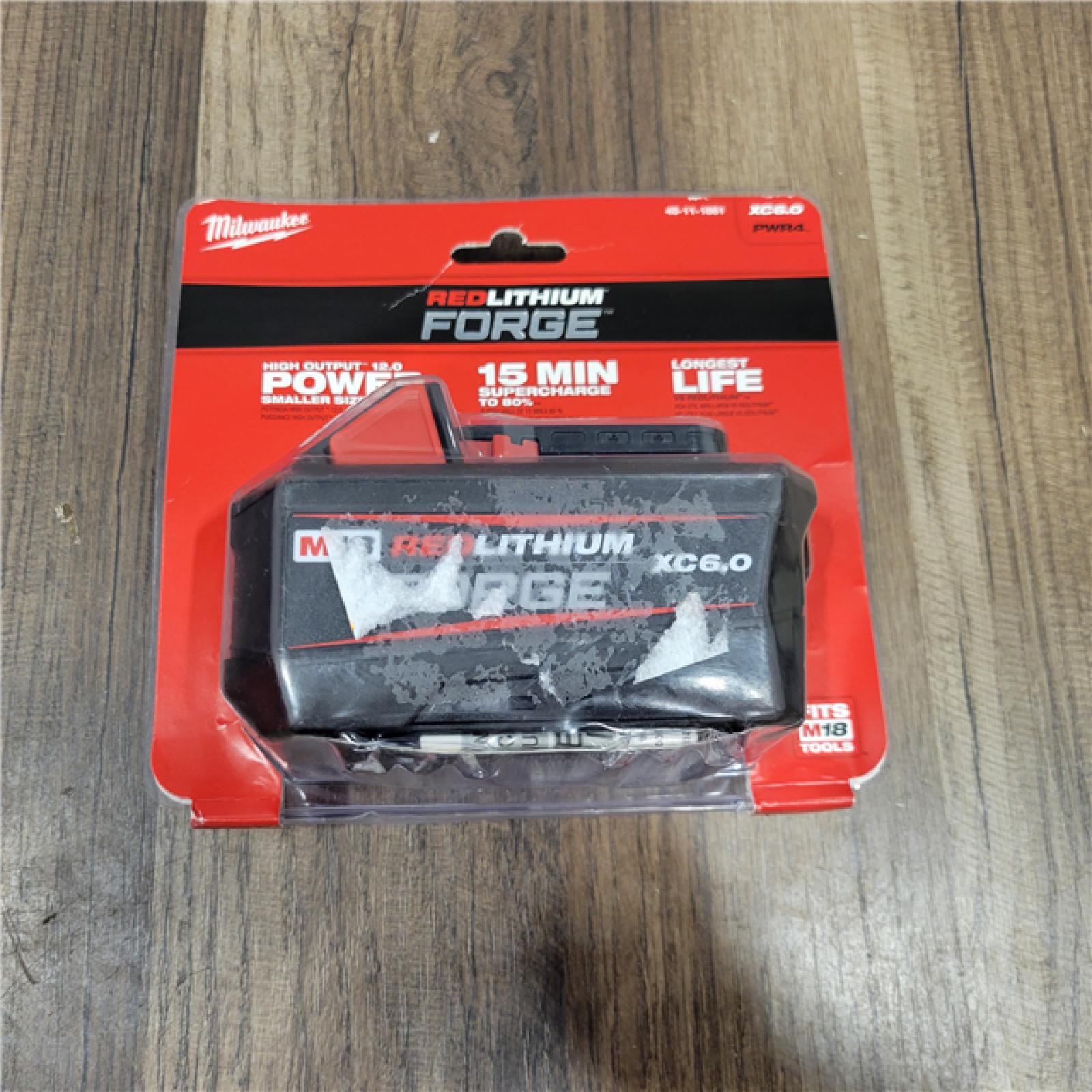 NEW! Milwaukee 48-11-1861 18V M18 REDLITHIUM FORGE HIGH OUTPUT XC6.0 Battery
