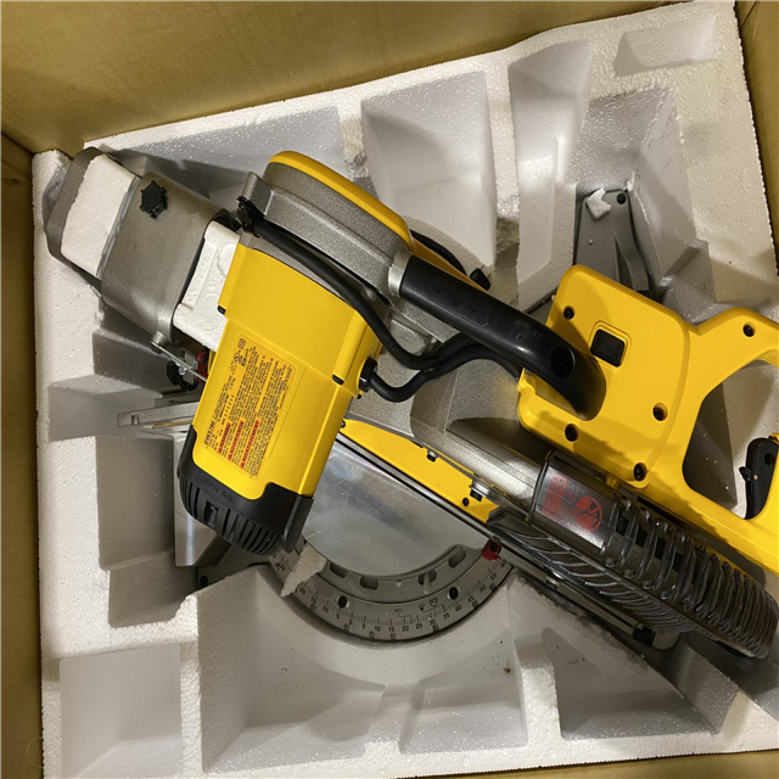 As-Is -DEWALT 15 Amp Corded 12 in. Double Bevel Sliding Compound Miter Saw