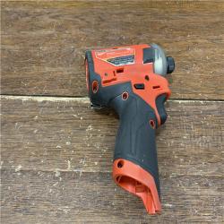 AS-IS M12 FUEL SURGE 12V Lithium-Ion Brushless Cordless 1/4 in. Hex Impact Driver Compact Kit W/Two 2.0Ah Batteries, Bag