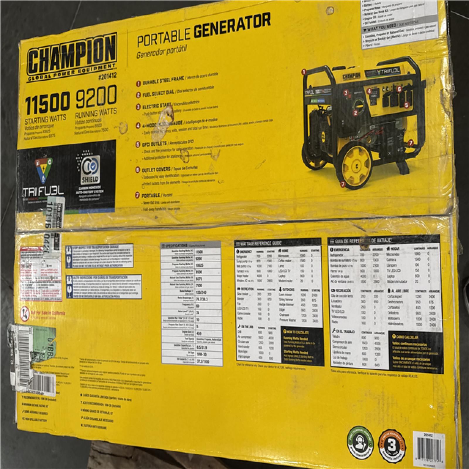 California AS-IS Outdoor Power Equipment