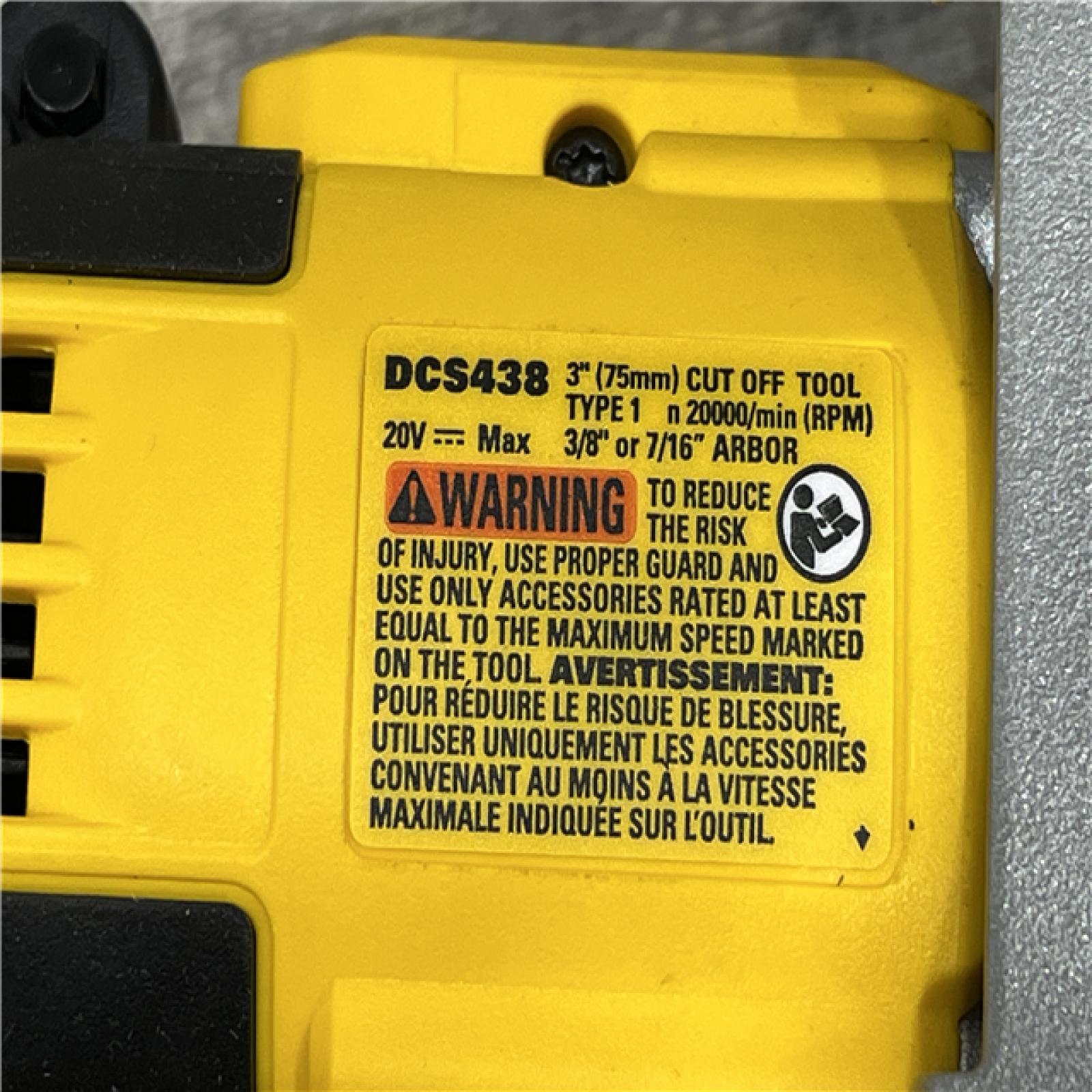 AS-IS DEWALT 20V XR Cordless 3 in. Cut-Off Tool (Tool Only)