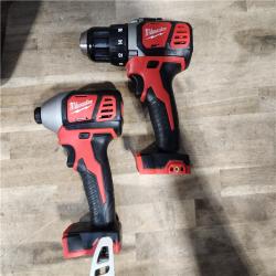 HOUSTON LOCATION - AS-IS Milwaukee 18V Cordless Brushed 2-Tool Drill/Driver and Impact Driver Kit
