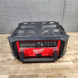 HOUSTON LOCATION - AS-IS Milwaukee 2950-20 18V M18 PACKOUT Lithium-Ion Cordless Radio + Charger (Tool Only)