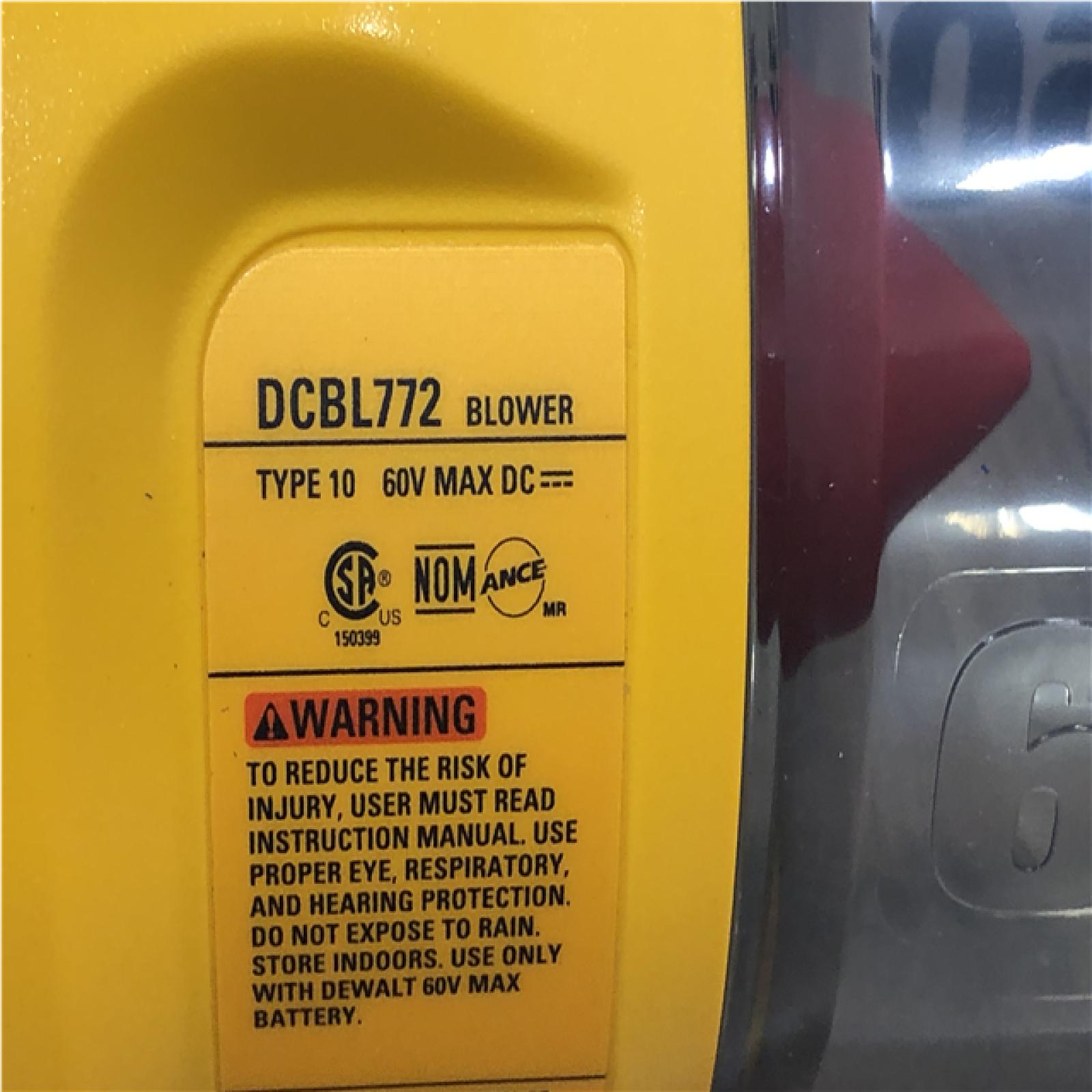 AS-IS DEWALT FLEXVOLT 60V MAX 125 MPH 600 CFM Brushless Cordless Battery Powered Blower (Tool Only)