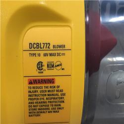 AS-IS DEWALT FLEXVOLT 60V MAX 125 MPH 600 CFM Brushless Cordless Battery Powered Blower (Tool Only)