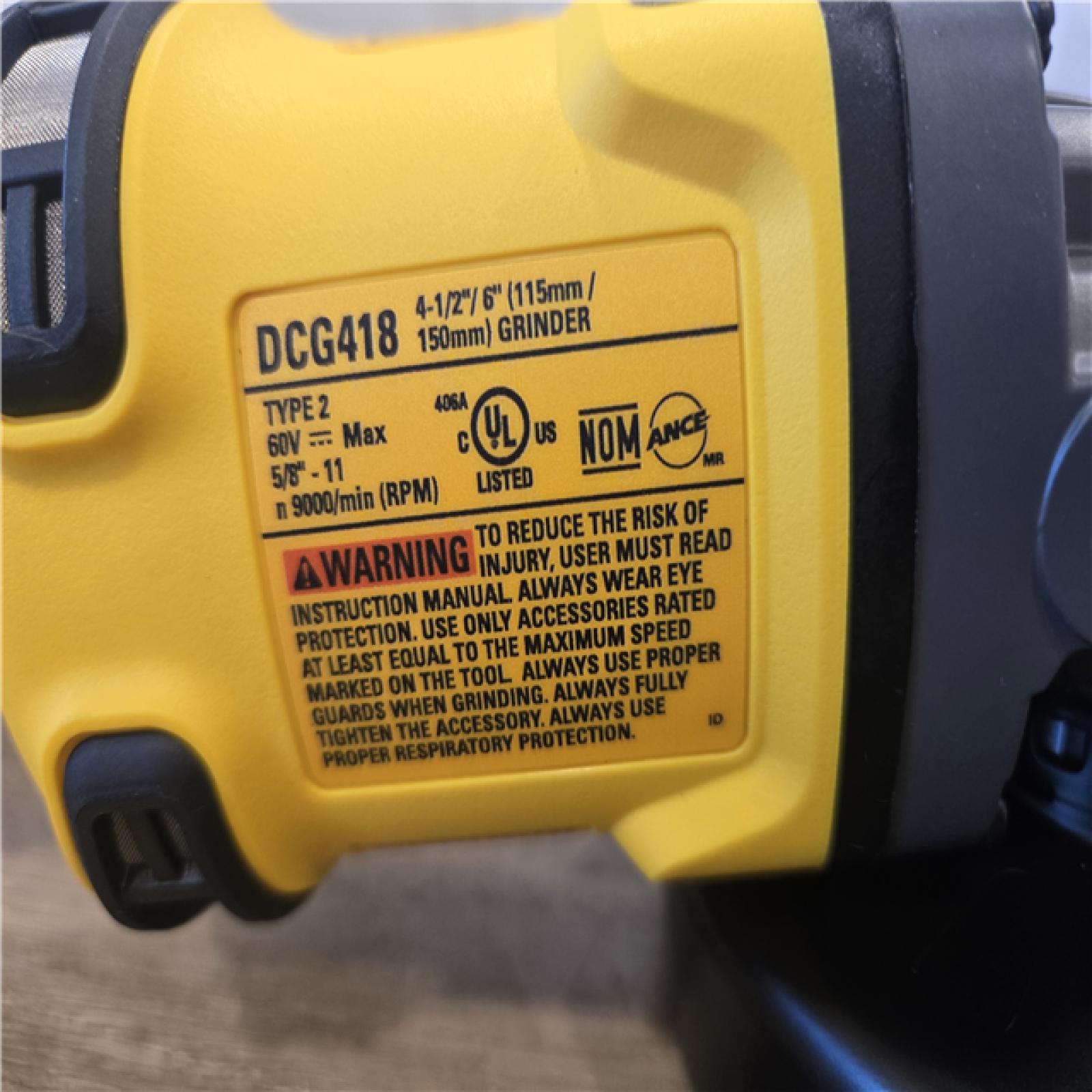 AS-IS DEWALT FLEXVOLT 60V MAX Cordless 4.5 in. to 6 in. Small Angle Grinder (Tool Only)