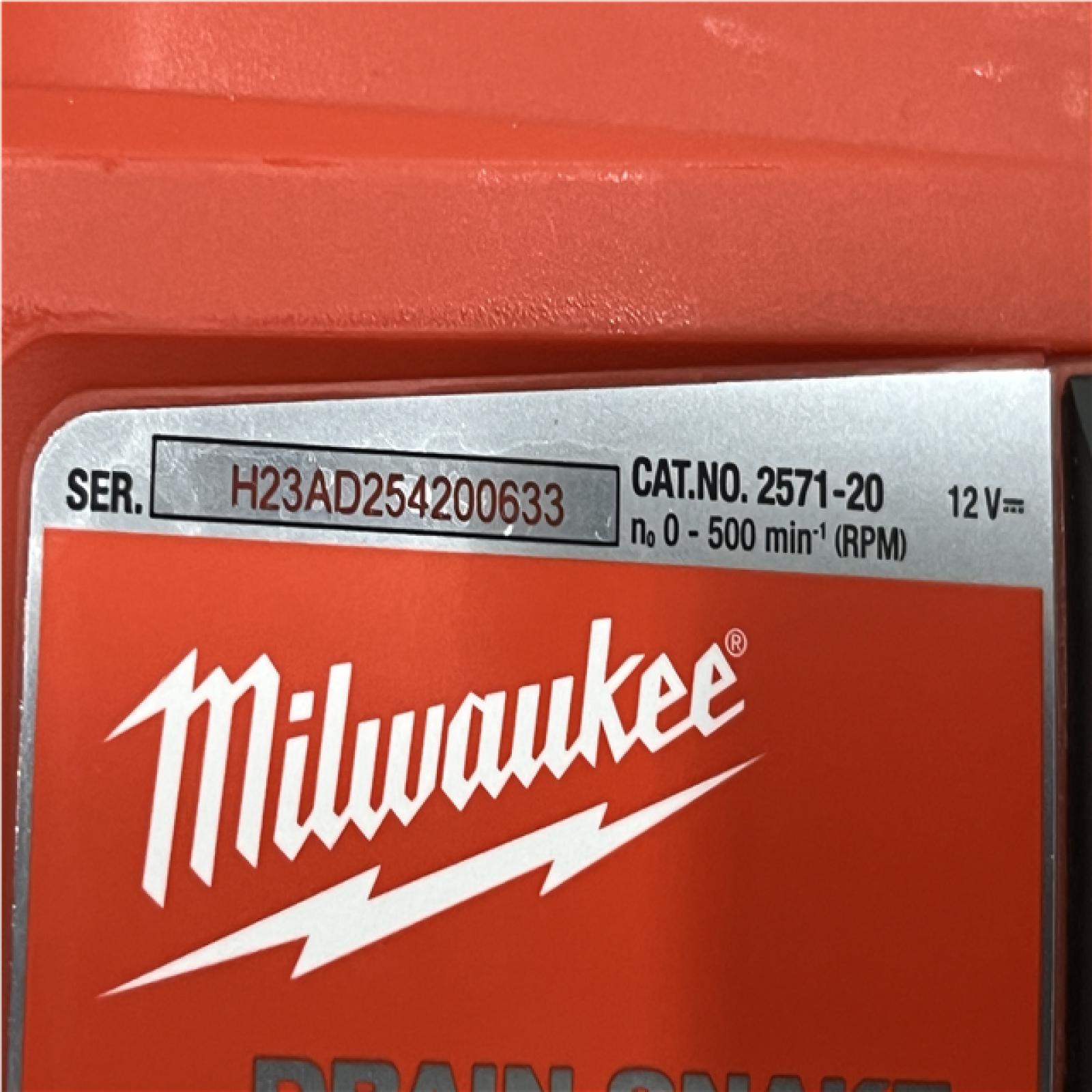AS-IS Milwaukee 12-V Lithium-Ion Cordless Drain Snake Auger kit