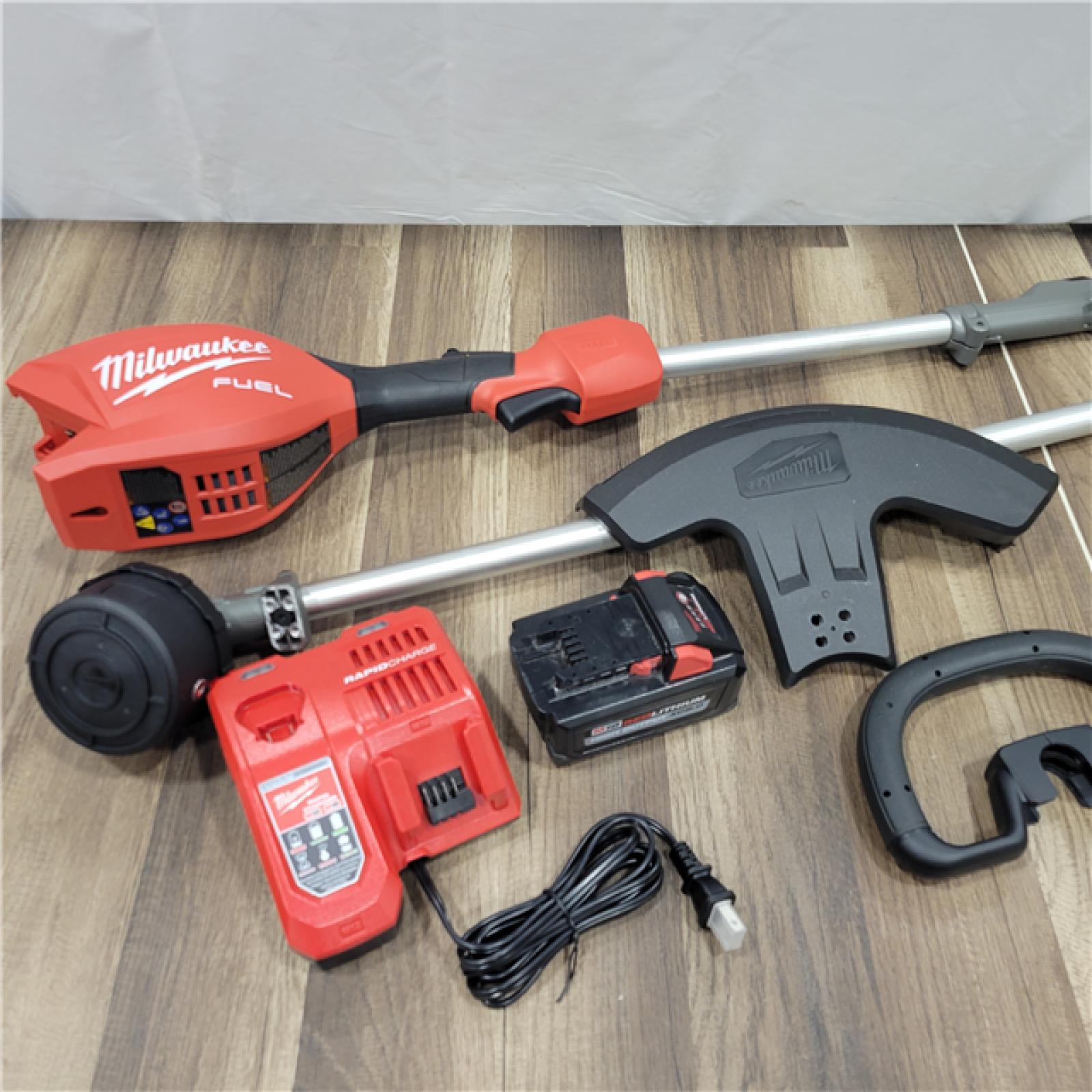 AS-IS MILWAUKEE  M18 FUEL 18V 16 in. Brushless Cordless Battery Powered String Trimmer W/QUIK-LOK Attachment Capability & 8.0 Ah Battery