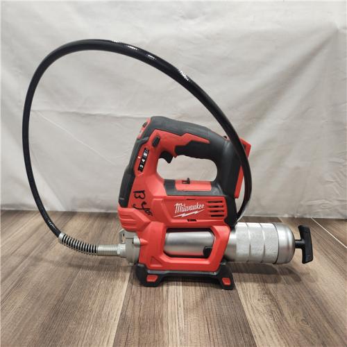 AS-IS- Milwaukee Tool 10 000 PSI 14 Oz Battery-Operated Grease Gun - 48 Flexible Hose  31 Strokes/oz