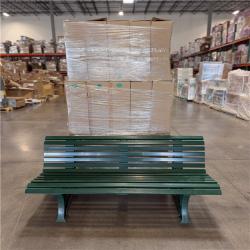 DALLAS LOCATION - NEW! Xpedx FLORIDA PARK BENCH  GREEN PLASTIC RESIN PALLET- (15 UNITS)