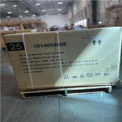 DALLAS LOCATION- AS-IS HUSKY Standard Duty 42 in. 8-Drawer Matte Army Green Rolling Tool Cabinet