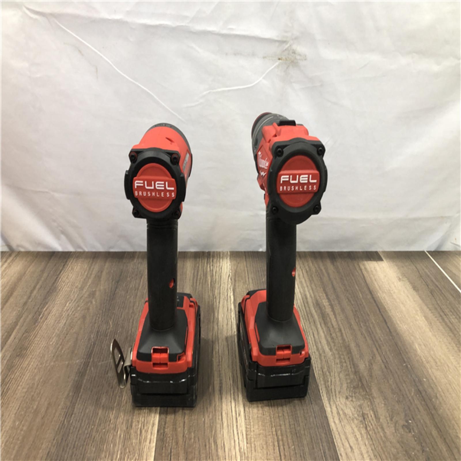 AS-ISMilwaukee  FUEL 18V Lithium-Ion Brushless Cordless Hammer Drill and Impact Driver Combo Kit