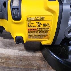 HOUSTON LOCATION - AS-IS DEWALT 60V MAX Cordless Brushless 4.5 in. to 6 in. Small Angle Grinder with Kickback Brake (Tool Only)