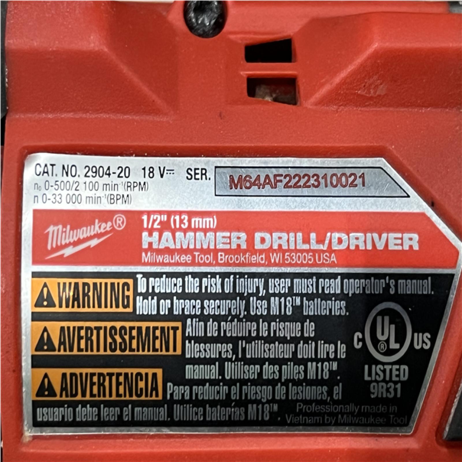 AS-IS Milwaukee FUEL 18V Lithium-Ion Brushless Cordless Hammer Drill and Impact Driver Combo Kit