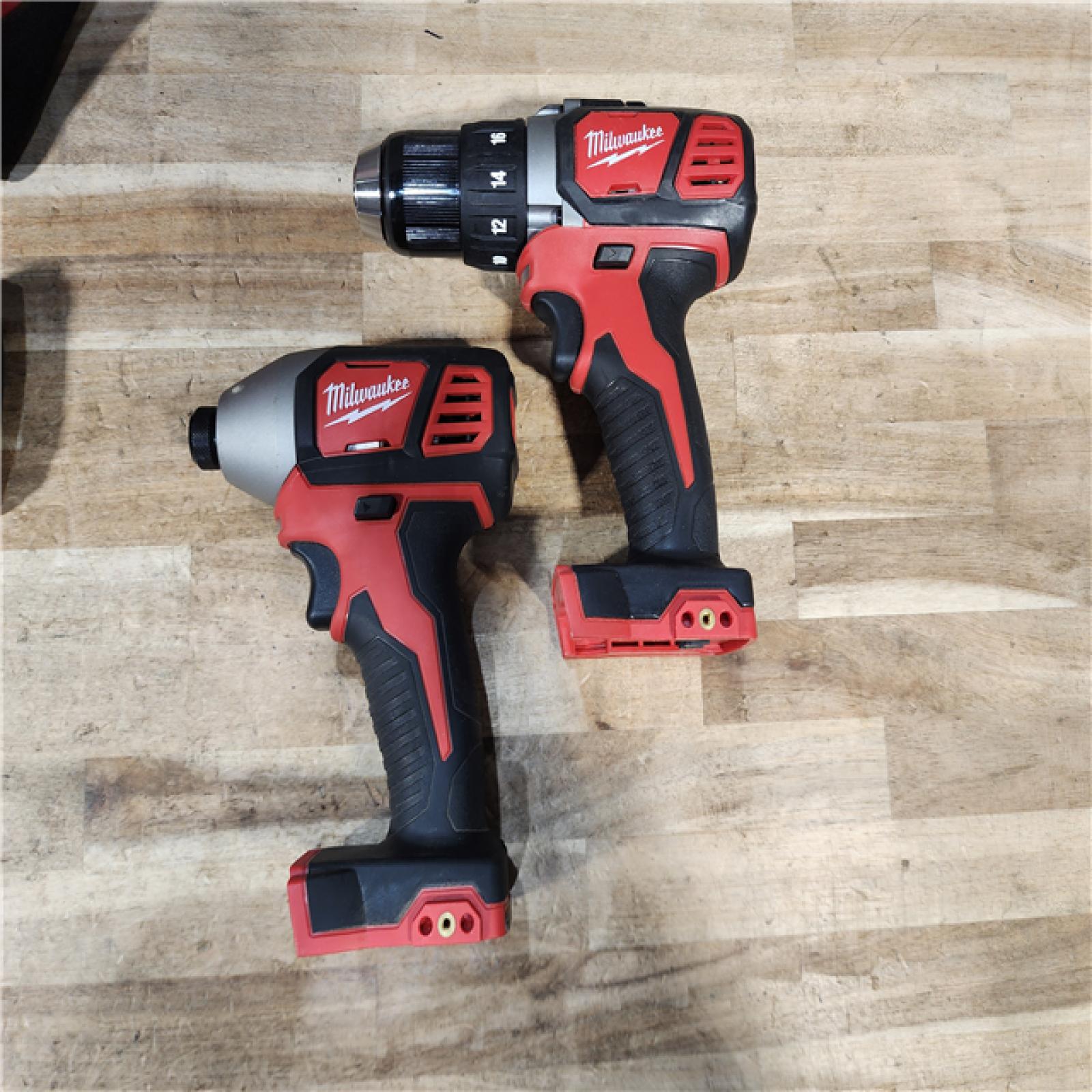 HOUSTON LOCATION - AS-IS Milwaukee 18V Lithium-Ion Cordless Drill Driver/Impact Driver Combo Kit