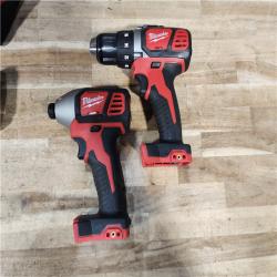 HOUSTON LOCATION - AS-IS Milwaukee 18V Lithium-Ion Cordless Drill Driver/Impact Driver Combo Kit