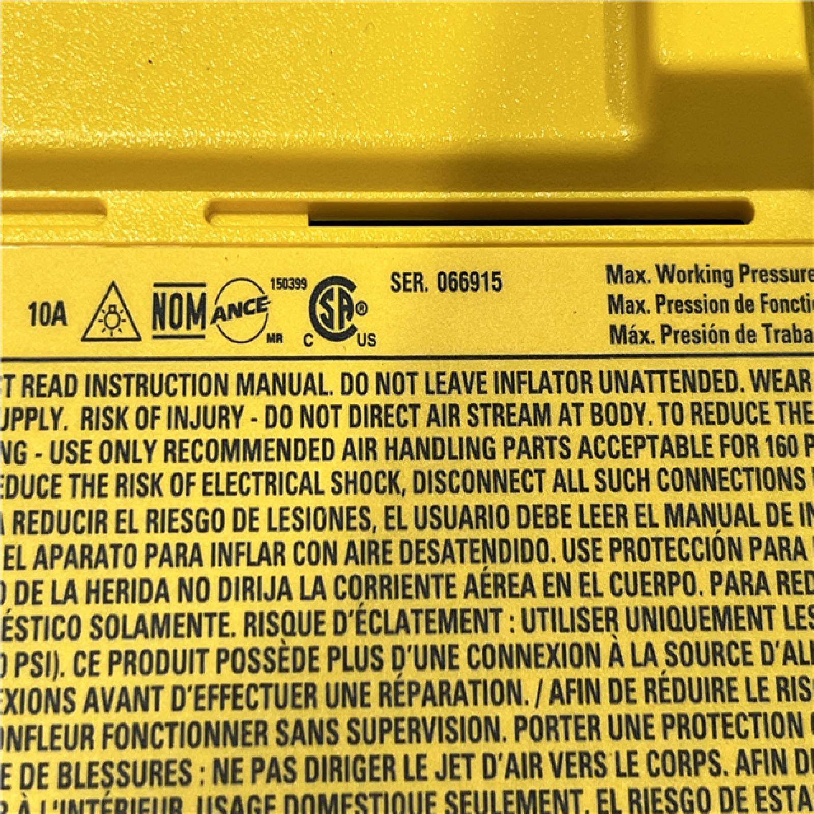AS-IS DEWALT 20V MAX Cordless Electric Portable Inflator (Tool Only)