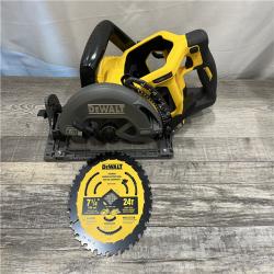 AS-IS DEWALT FLEXVOLT 60V MAX Cordless Brushless 7-1/4 in. Wormdrive Style Circular Saw (Tool Only)