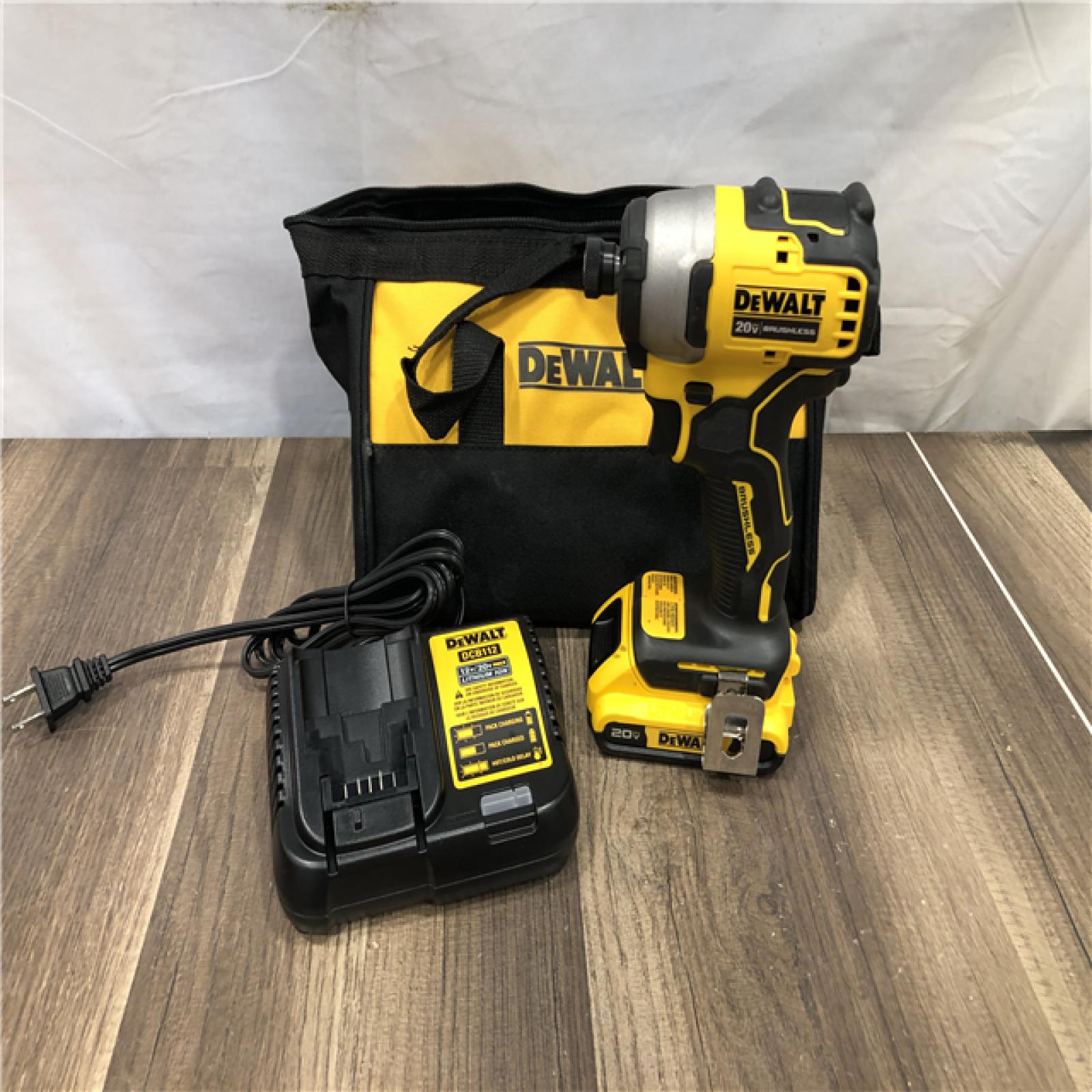 AS-IS DEWALT Atomic 20V Max Lithium-Ion Brushless Cordless Compact 1/4 in. Impact Driver Kit