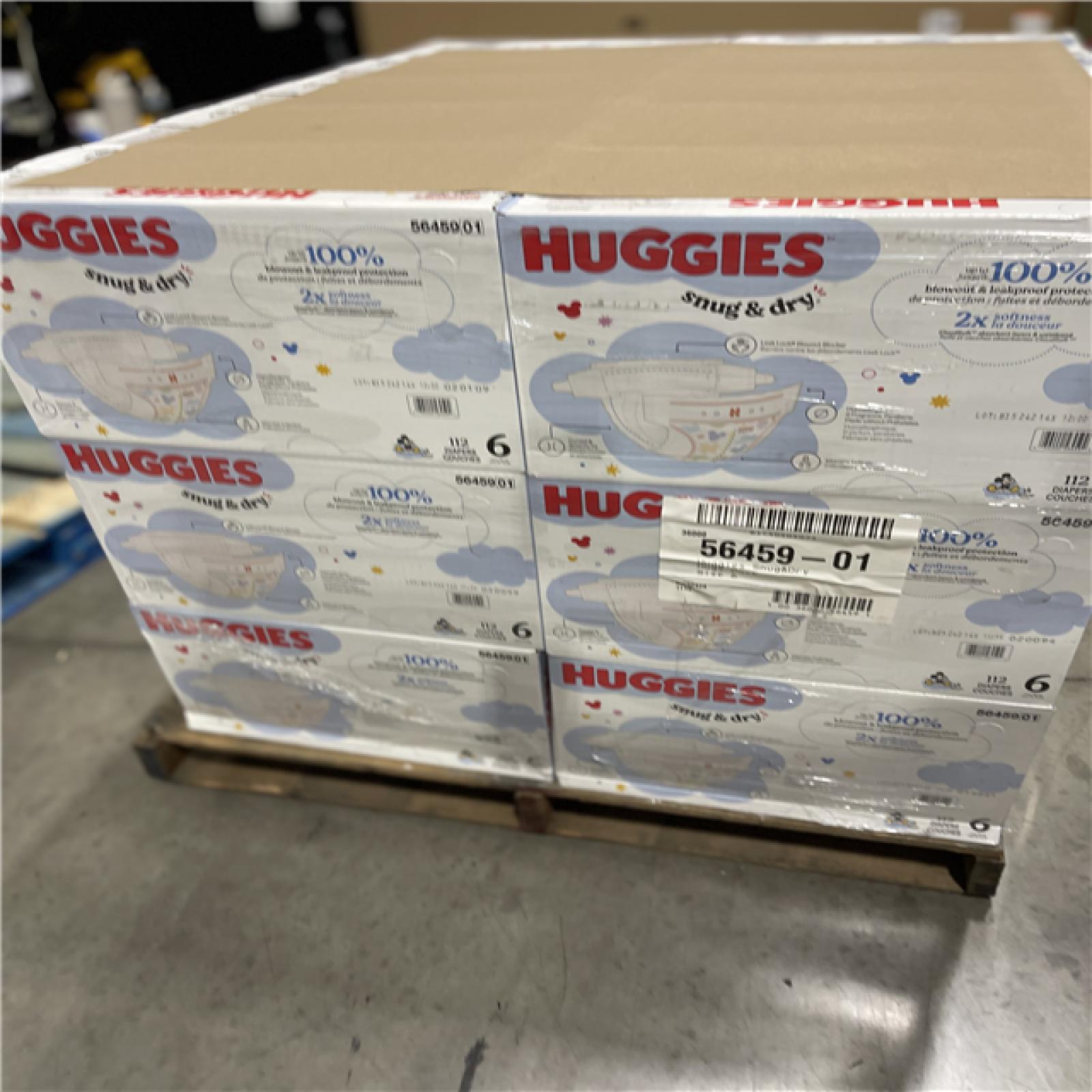 DALLAS LOCATION - Huggies Size 6 Diapers  Snug & Dry Baby Diapers PALLET-(30 UNITS)