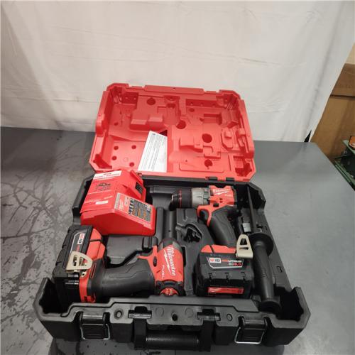 AS-IS- Milwaukee  FUEL 18V Lithium-Ion Brushless Cordless Hammer Drill and Impact Driver Combo Kit