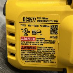 AS-IS DEWALT FLEXVOLT 60V MAX Cordless Brushless 7-1/4 in. Wormdrive Style Circular Saw (Tool Only)